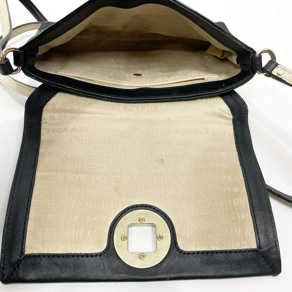 Kate Spade Newbury Lane Sally Crossbody Bag Turn Lock Black Soft Leather